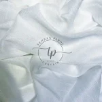 پرده تور آماده كتان سفید