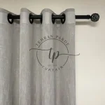 پرده آماده تورکتان خاکستری